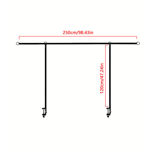 4ft x 8ft Metal Black Tabletop Stand Rectangle Arch