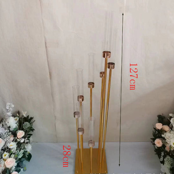8-Head Metal Gold Candelabra Candleholder