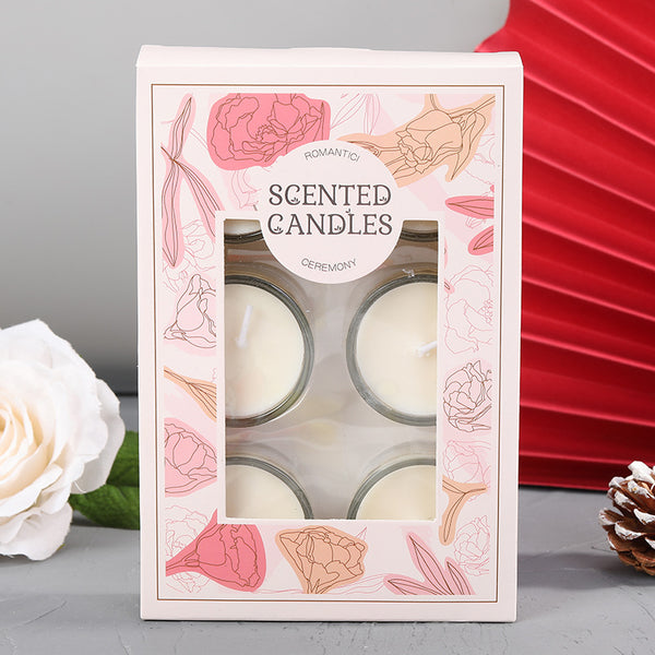 Scented Candle With Glass Holder For Valentine's Day
