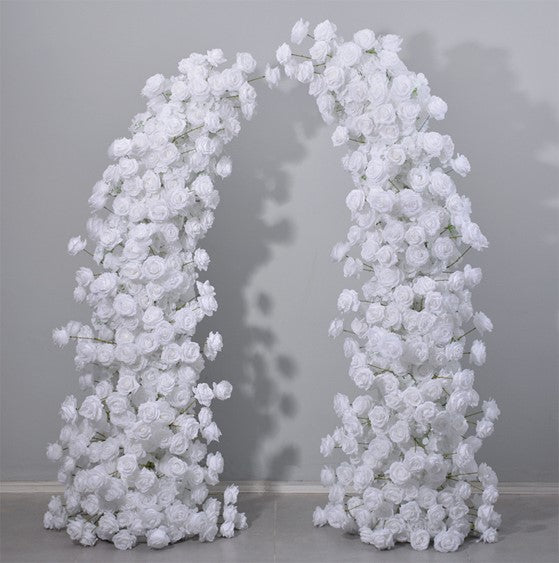 Pure White Rose Horn Arch