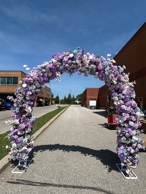 6ft U Shape Purple Flower Arch