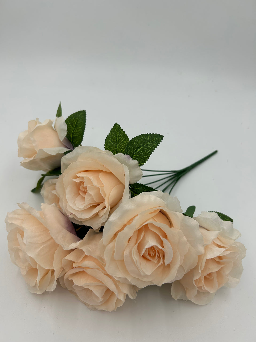 7 Large Heads ANNA Rose Bunch Champange – Wedding Decor Depot